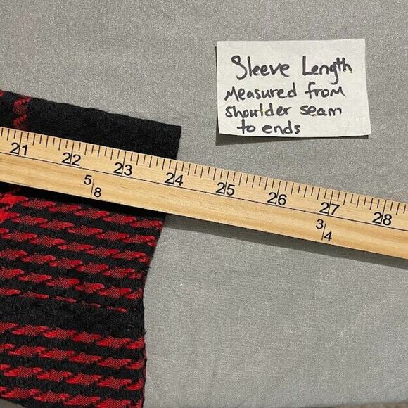 Chad Stevens Size Large Red Black Plaid Jacket Blazer Academia Clueless Preppy - Picture 11 of 12